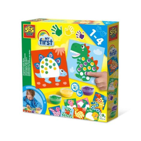 My first - Set acuarele pentru degete si tablouri cu dinozauri - imagine 6